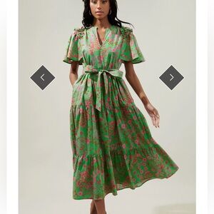 Jade floral Escondido Dress Sugarlips